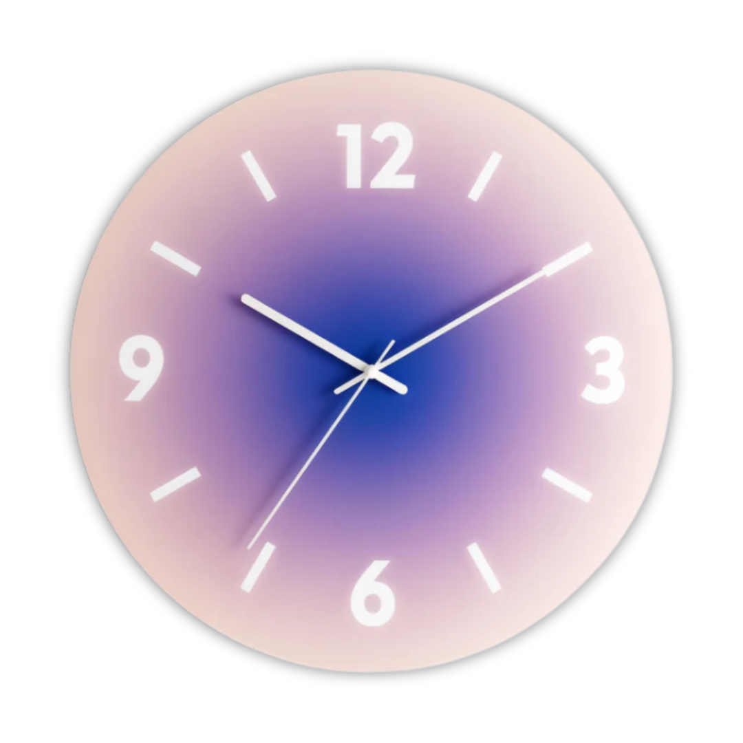 Wall Clock Glass Face Nordic Style | Sunelo