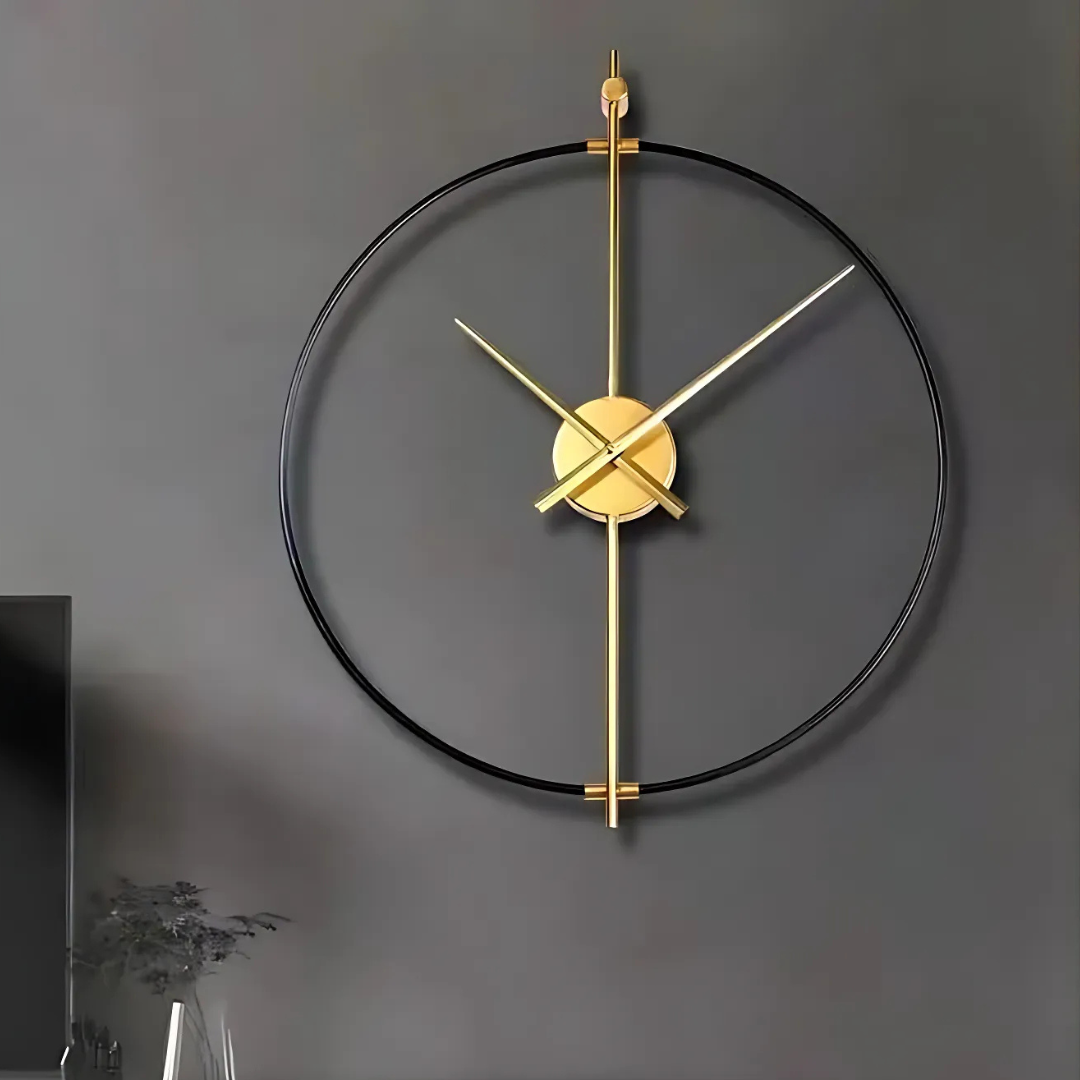 Wall Clock Iron Frame Vintage Style | Avelis