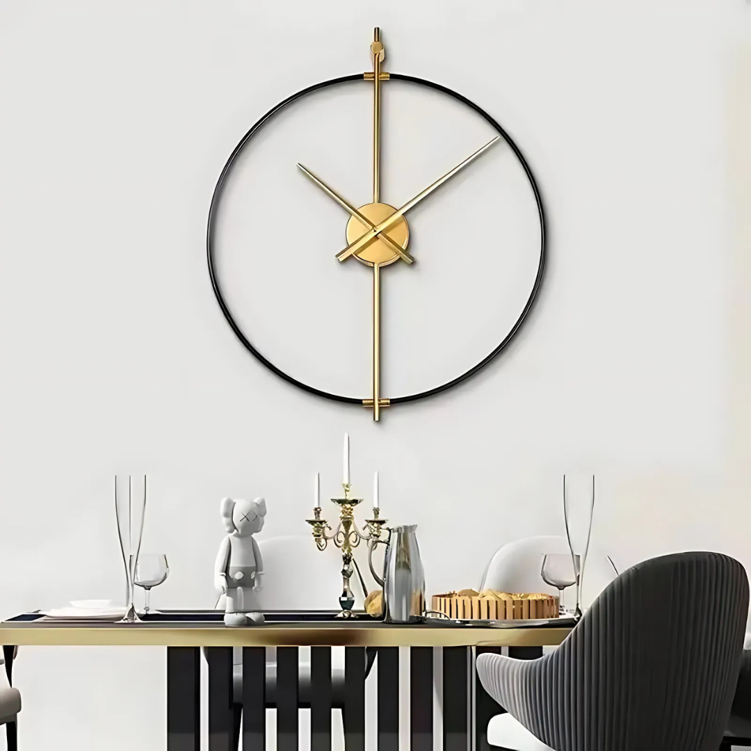 Wall Clock Iron Frame Vintage Style | Avelis