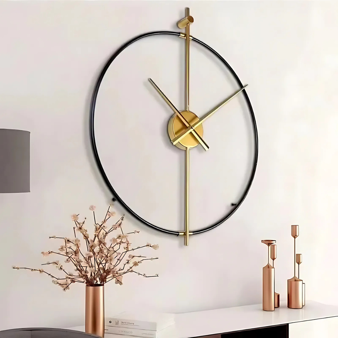 Wall Clock Iron Frame Vintage Style | Avelis