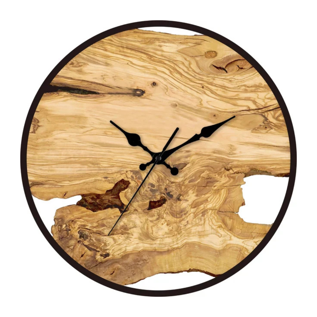 Wall Clock Large Black with Minimalist Design | Borelli