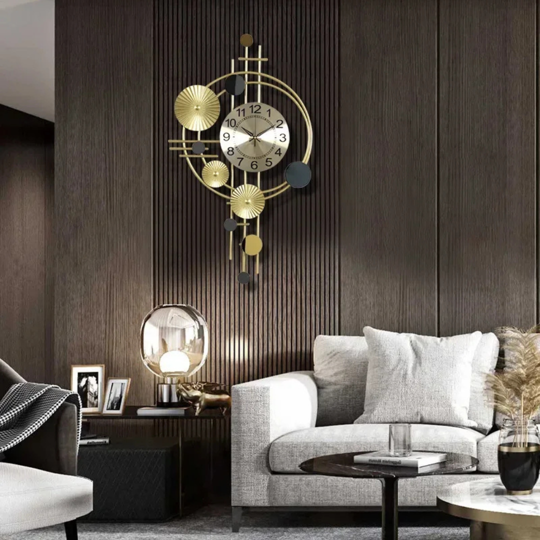 Wall Clock Metal Finish in Industrial Style | Nolira
