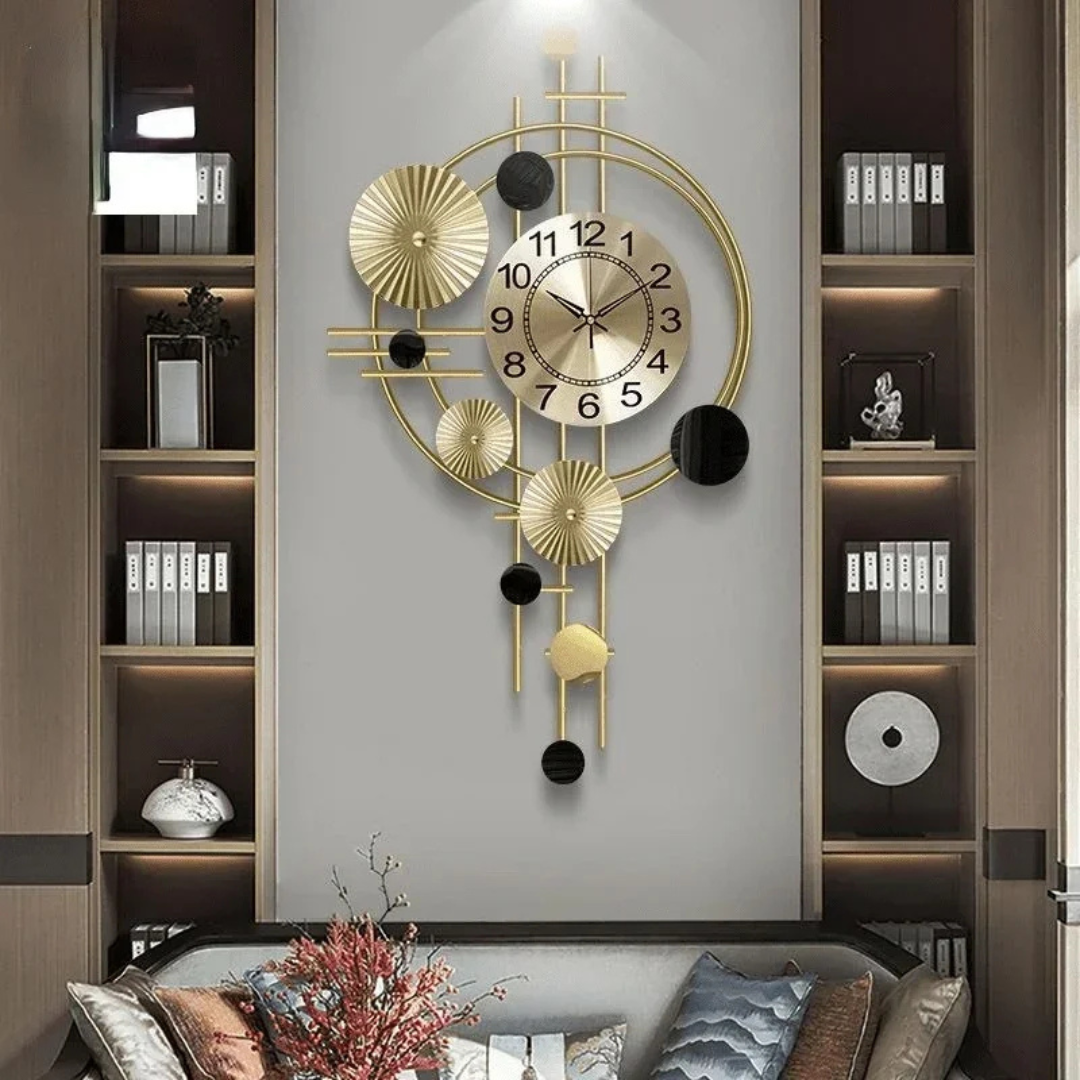 Wall Clock Metal Finish in Industrial Style | Nolira