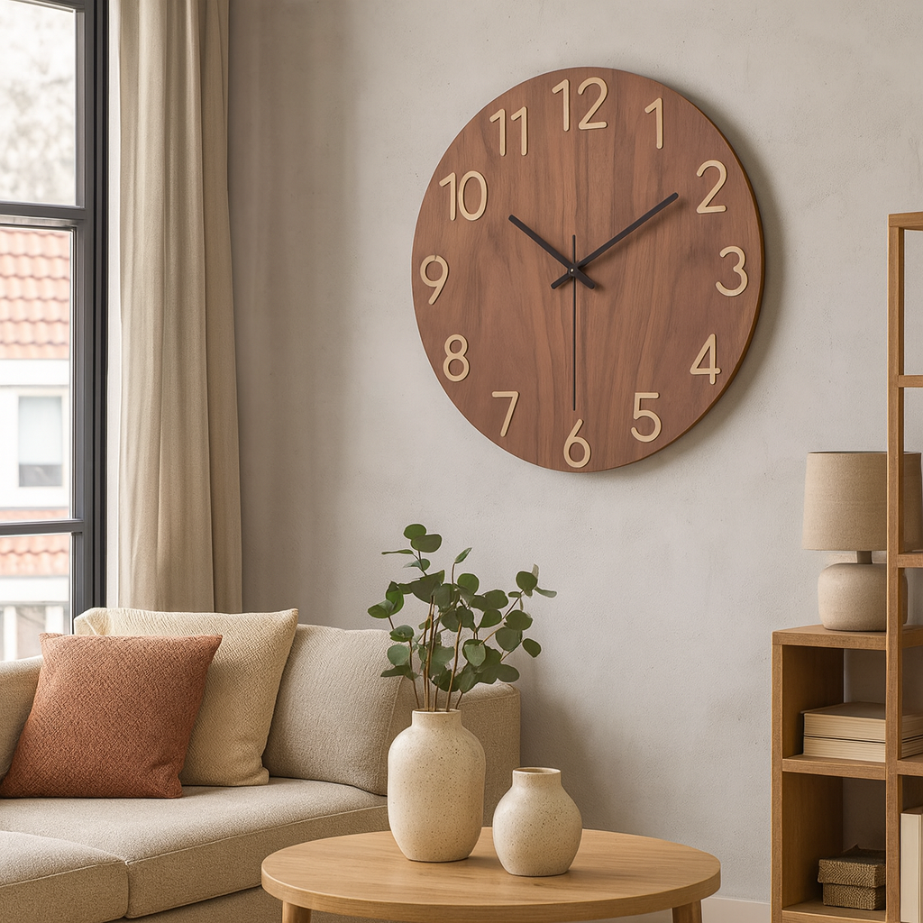 Wall Clock Minimalist Wooden Design | Selivo