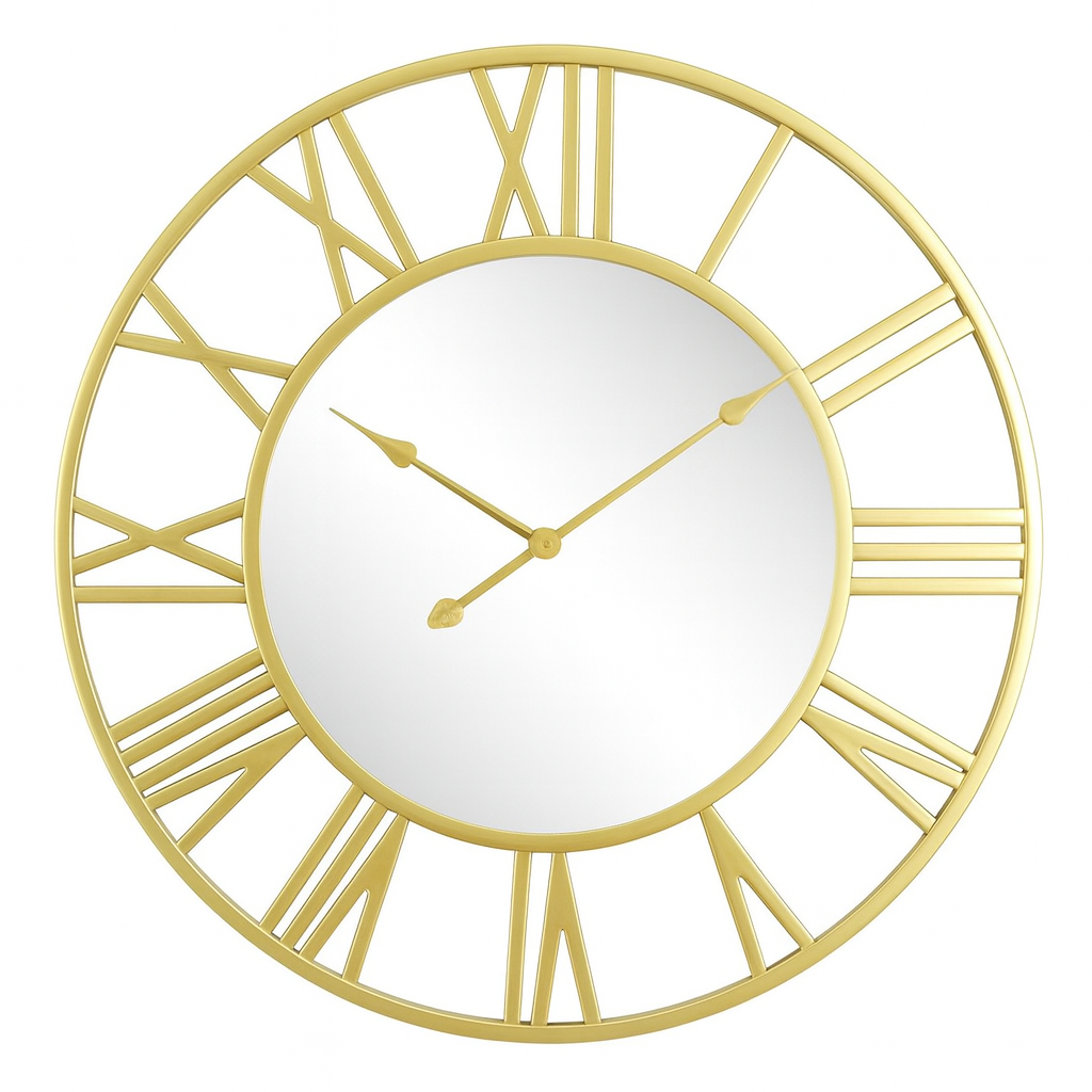 Wall Clock Mirror Metal with Industrial Design | Brivico