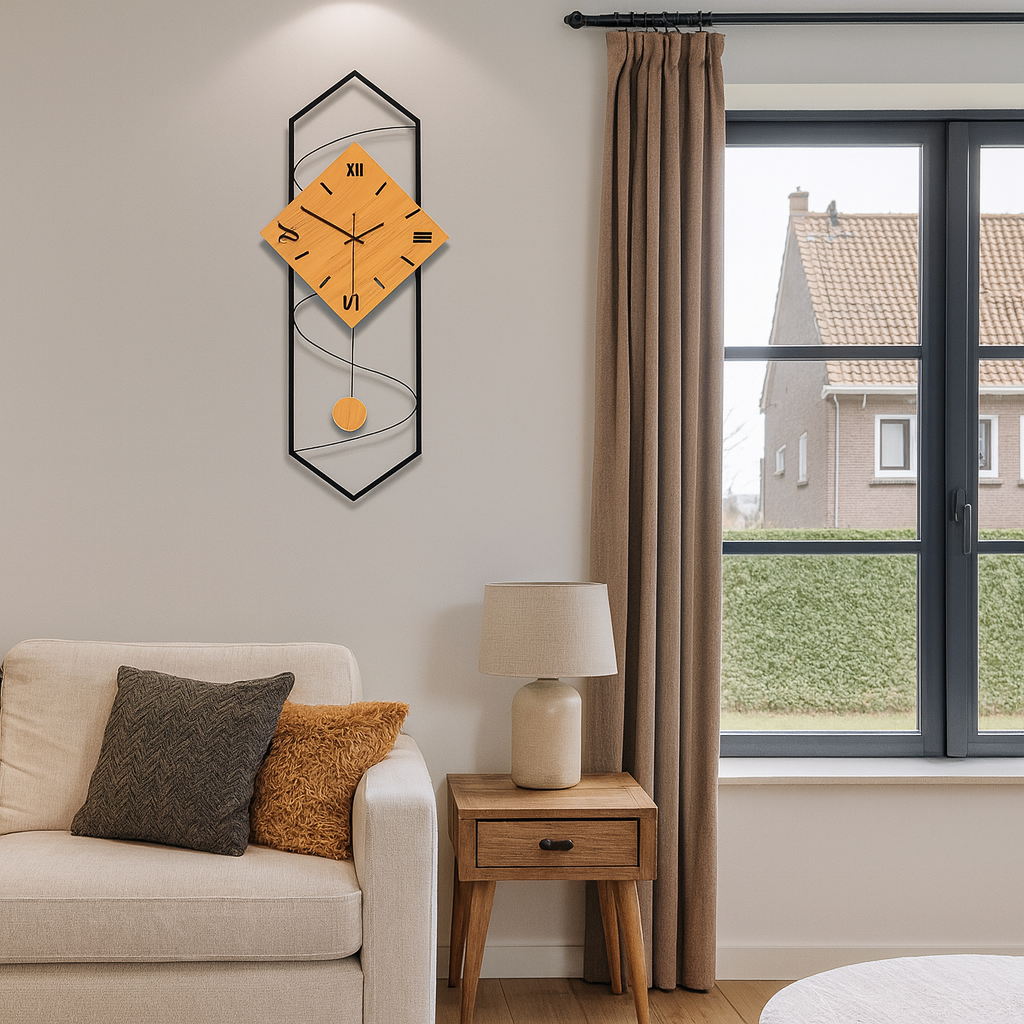 Wall Clock Nordic Minimalist Metal Design | Vetrano