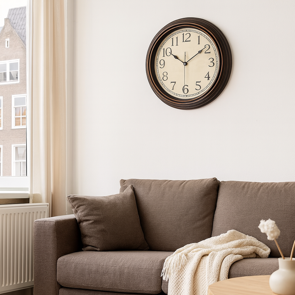 Wall Clock Retro Design for Living Room | Tavora