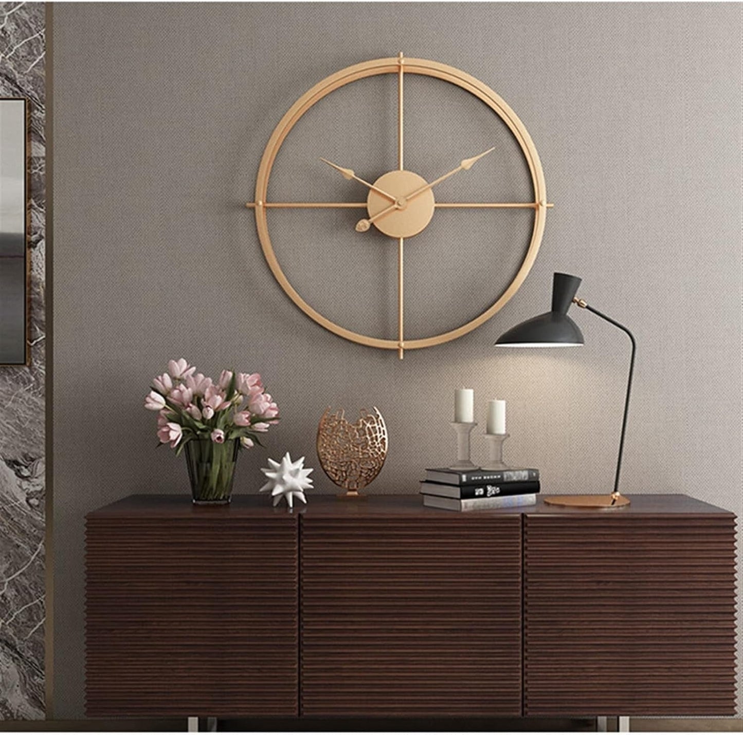 Wall Clock Silent Oversized Iron Frame | Forano