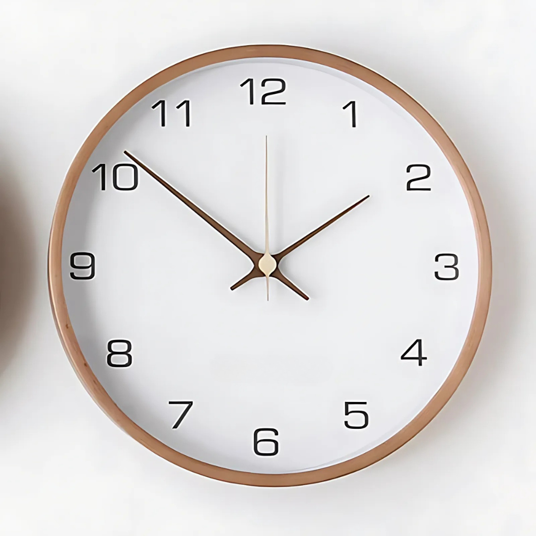 Wall Clock Wooden Nordic Design Silent Movement | Navira