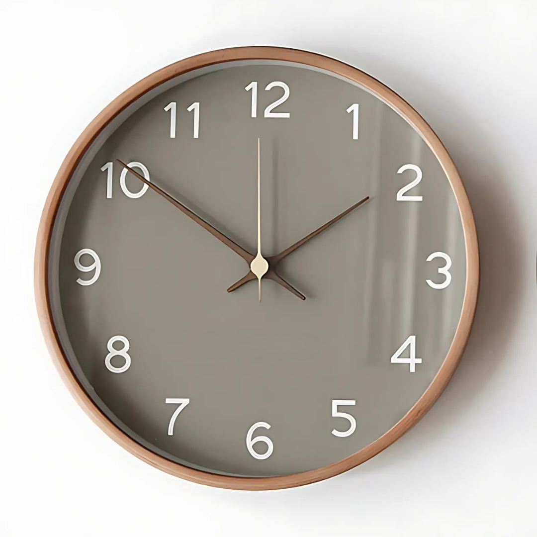 Wall Clock Wooden Nordic Design Silent Movement | Navira