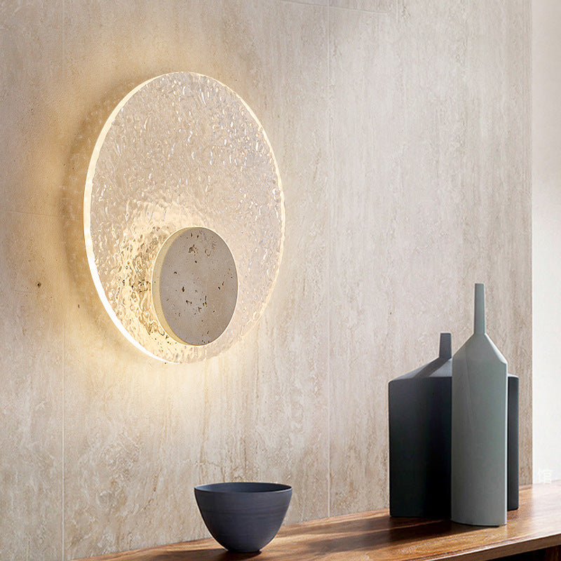 Wall Light Acrylic Travertine Modern Design | Orevio