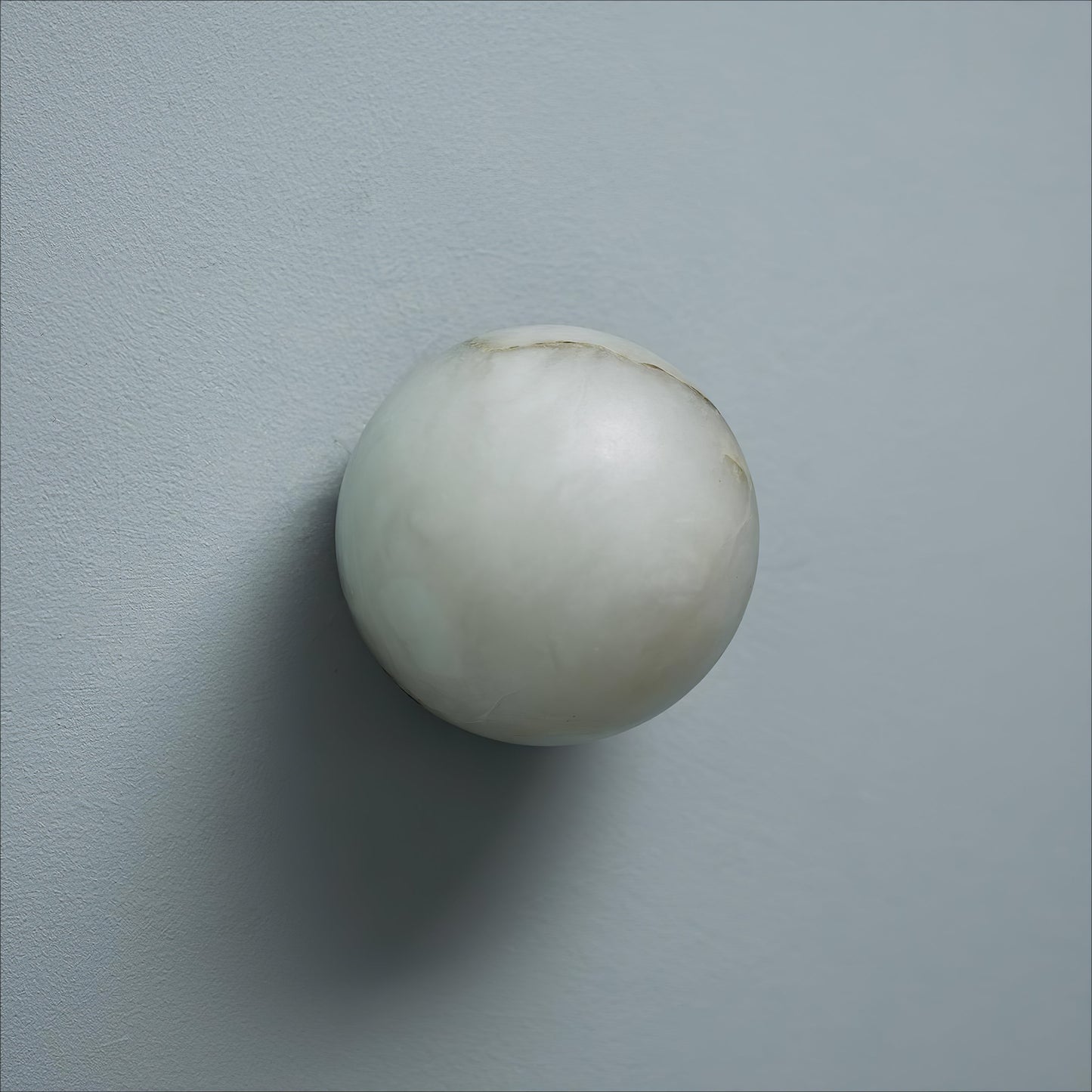 Wall Light Alabaster Globe in Japandi Style | Elvuna