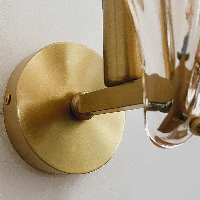 Wall Light Brass Glass Coastal Design | Merevor
