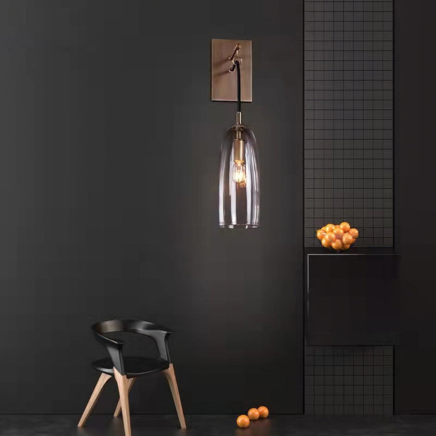 Wall Light Brass Glass for Nordic Interiors | Larexa