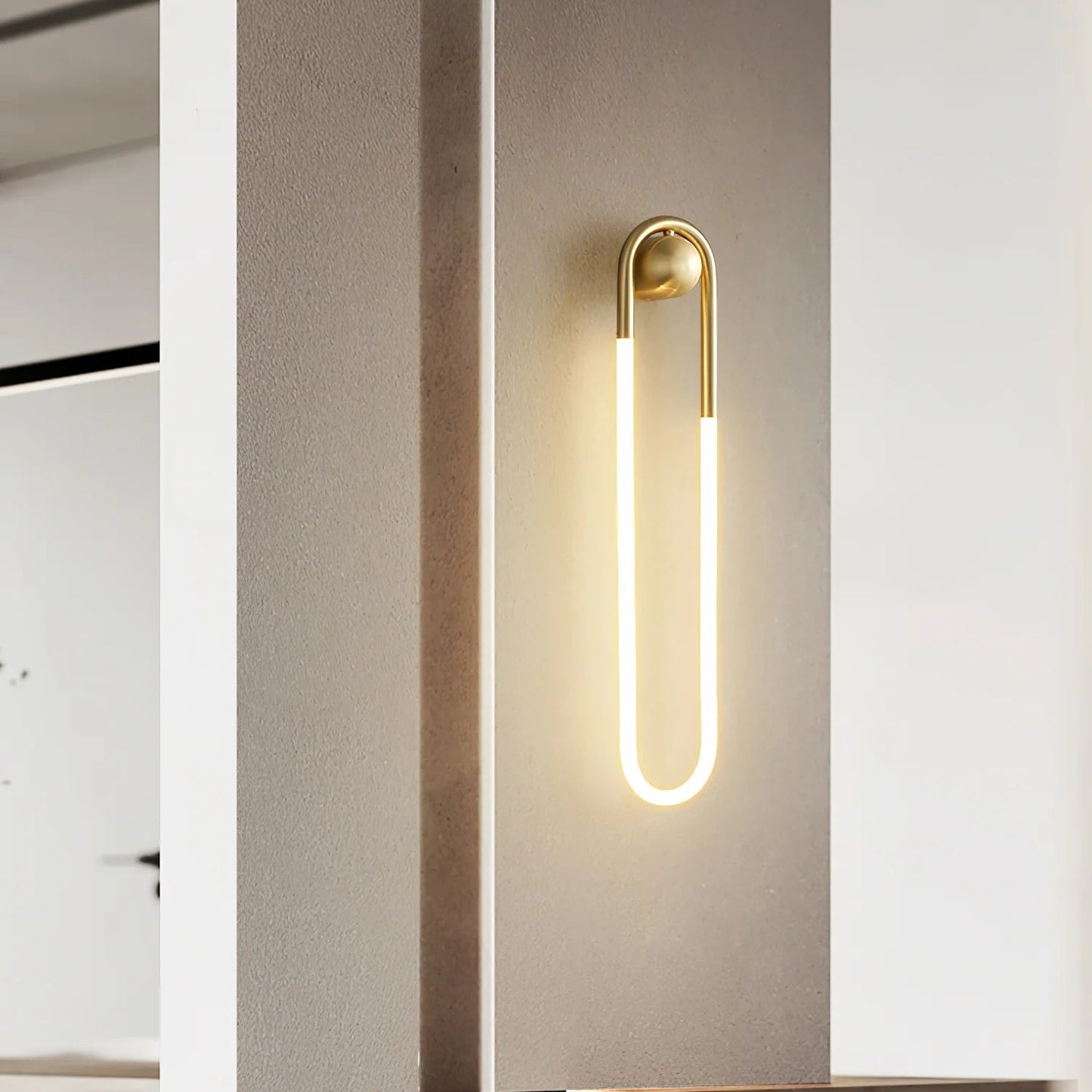 Wall Light Brass Loop in Modern Design | Rudilo