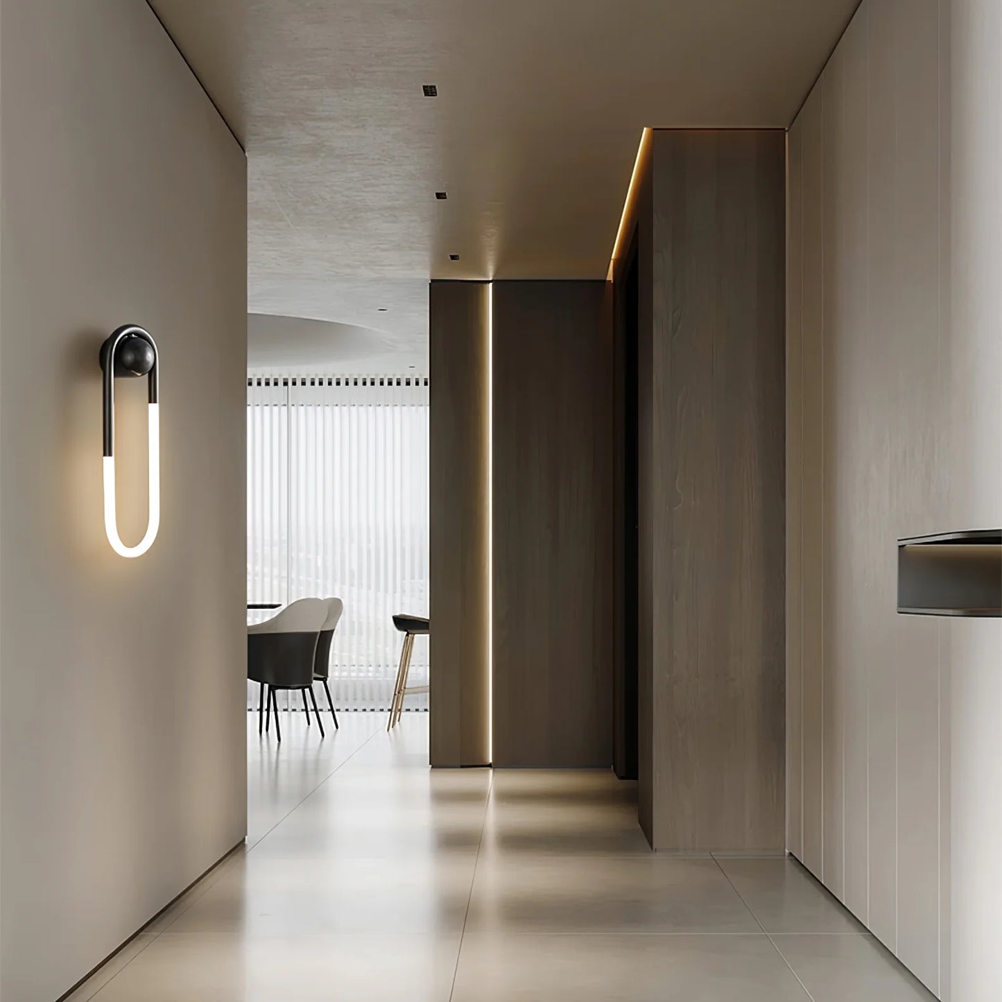 Wall Light Brass Loop in Modern Design | Rudilo