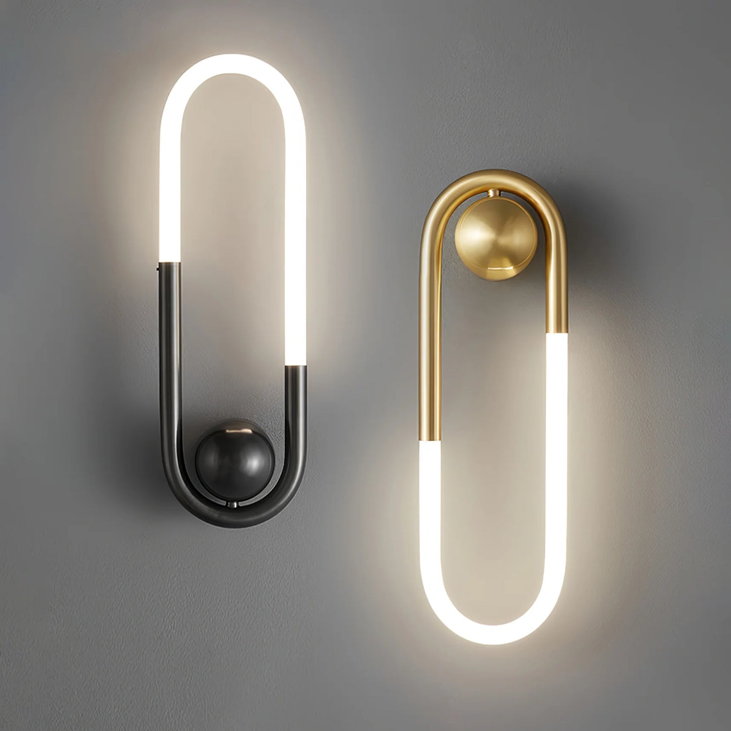 Wall Light Brass Loop in Modern Design | Rudilo