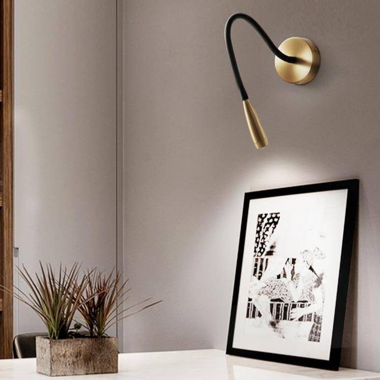 Wall Light Copper Body Adjustable Arm Modern Style | Calvori