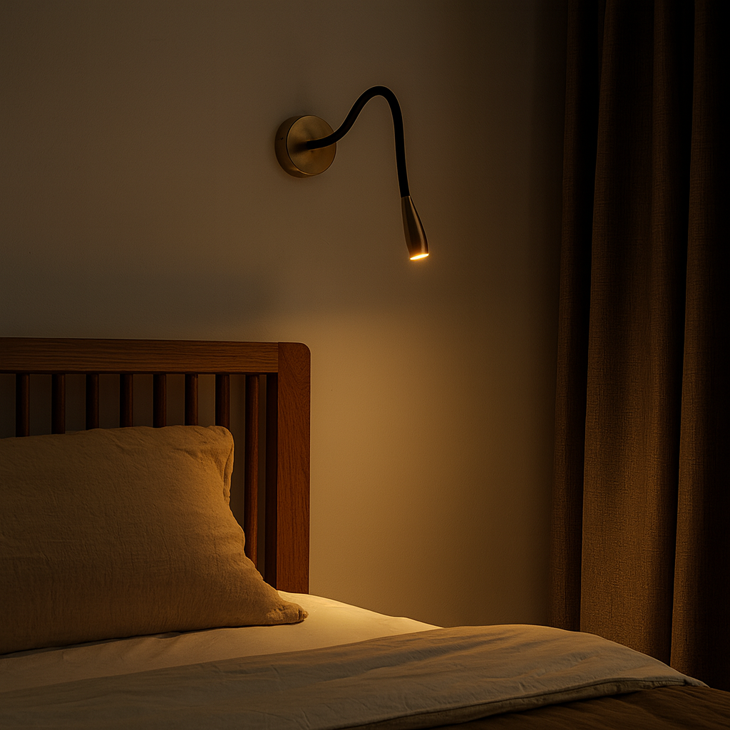 Wall Light Copper Body Adjustable Arm Modern Style | Calvori