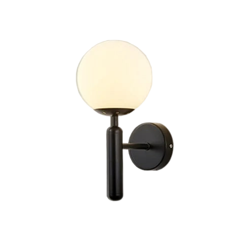 Wall Light Frosted Globe in Modern Minimalist Style | Lumevo