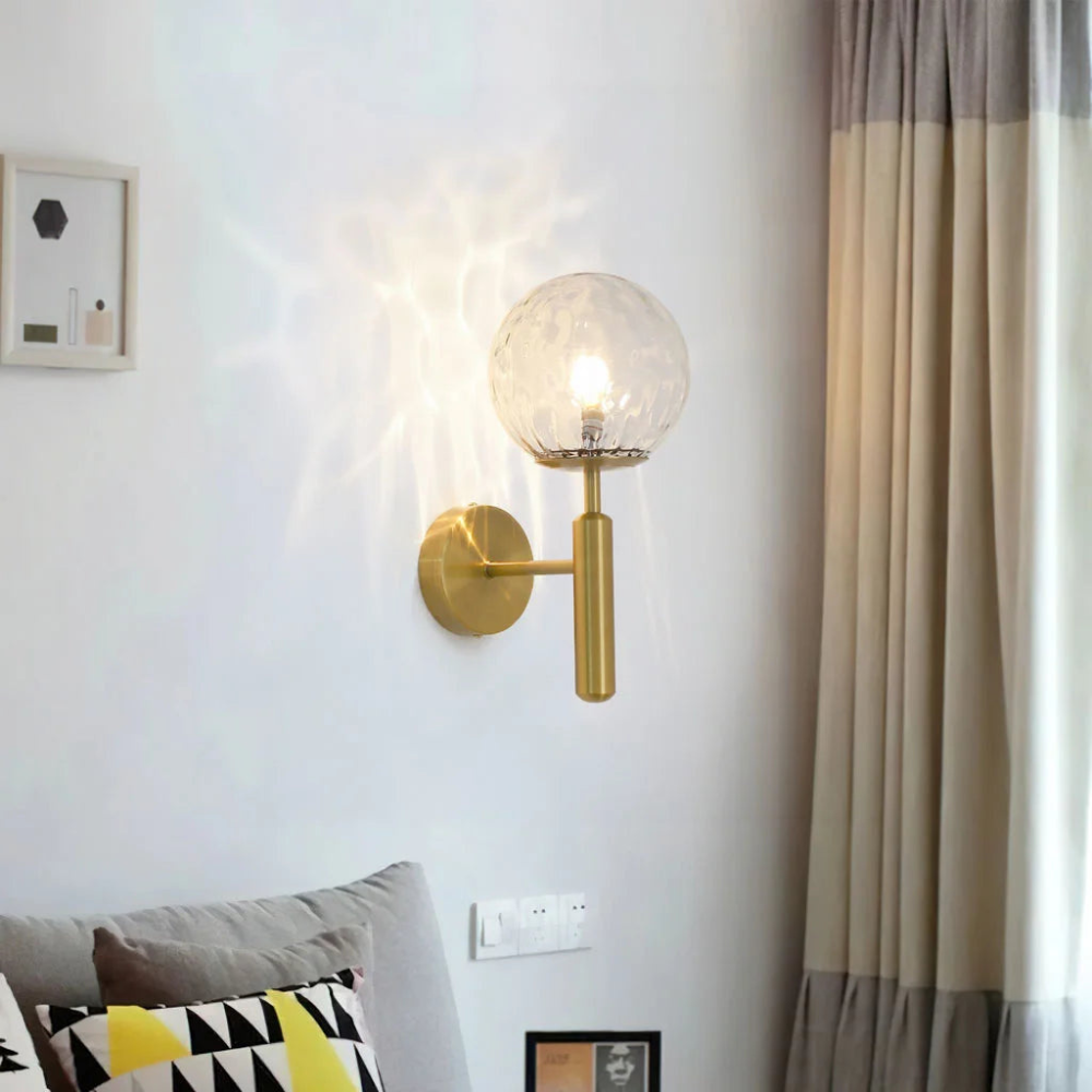 Wall Light Frosted Globe in Modern Minimalist Style | Lumevo