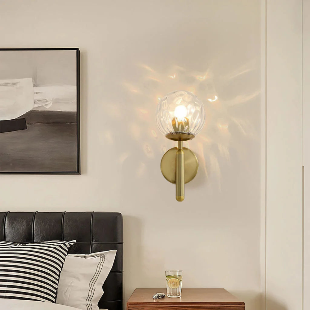 Wall Light Frosted Globe in Modern Minimalist Style | Lumevo