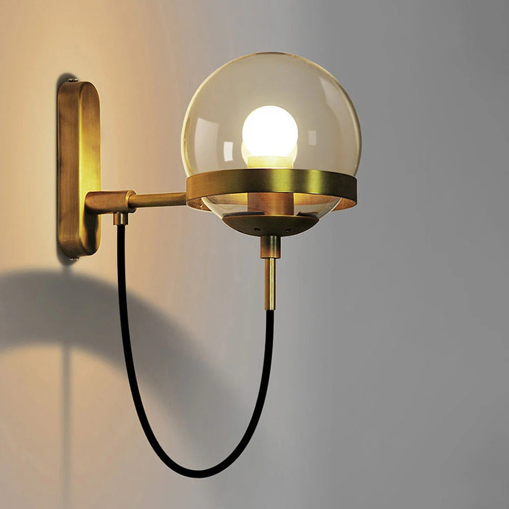 Wall Light Glass Globe Nordic Vintage Style | Soriva