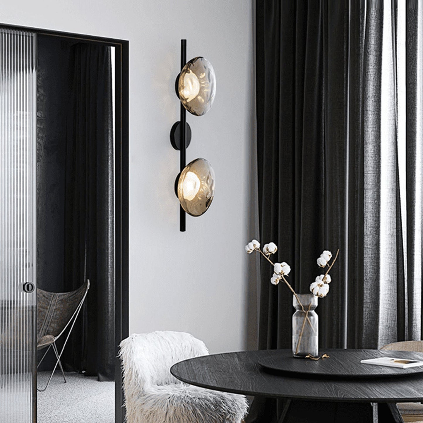 Wall Light Glass Round Nordic Design | Cetora