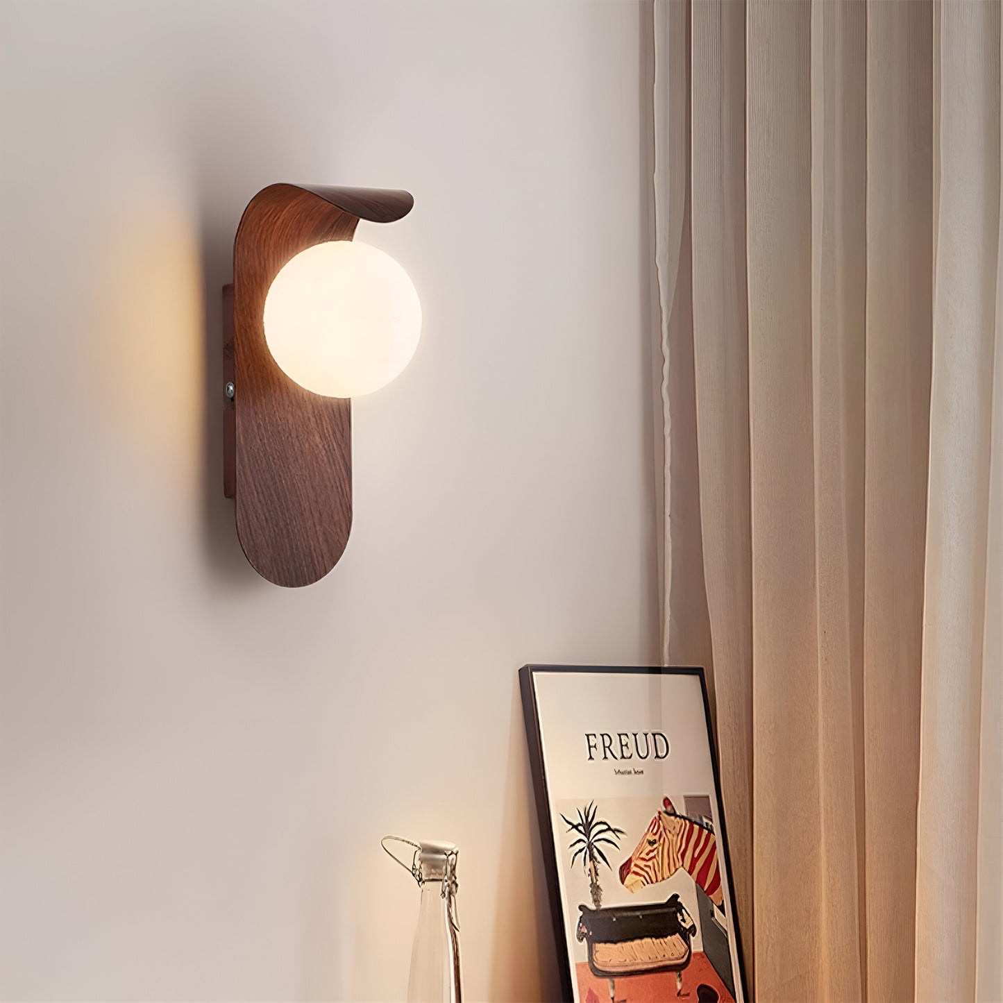 Wall Light Iron Wood Accent Nordic Minimalist | Varein