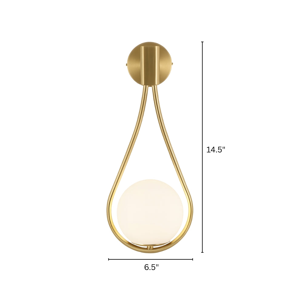 Wall Light LED Glass Globe Modern Design Bedroom Use | Wozami