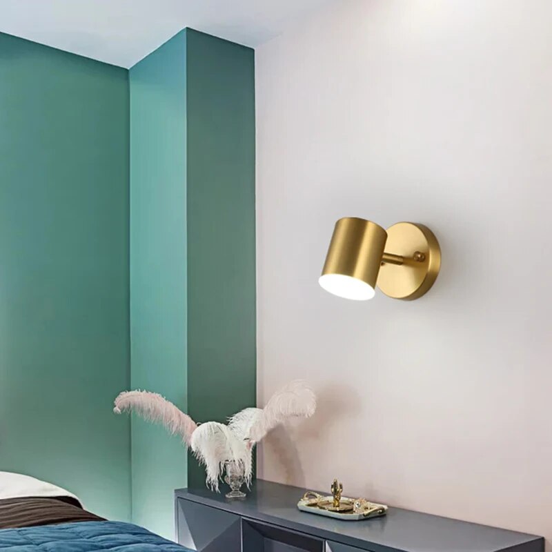 Wall Light LED with Nordic Metal Finish Black Gold | Harven