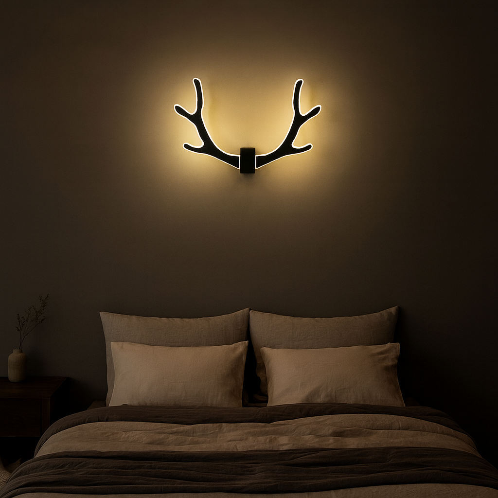 Wall Light LED with Wood Finish Scandinavian Style | Olparo