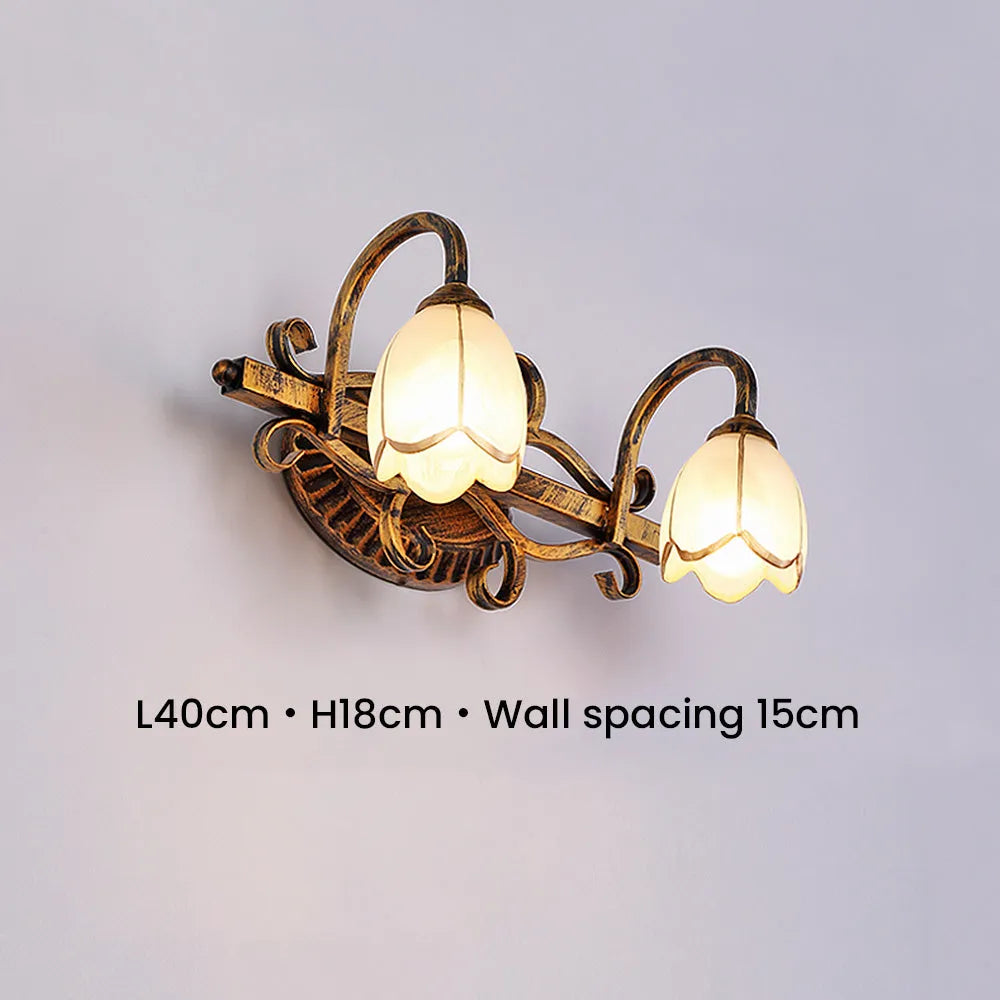 Wall Light Metal Frame in Vintage Style | Orelan