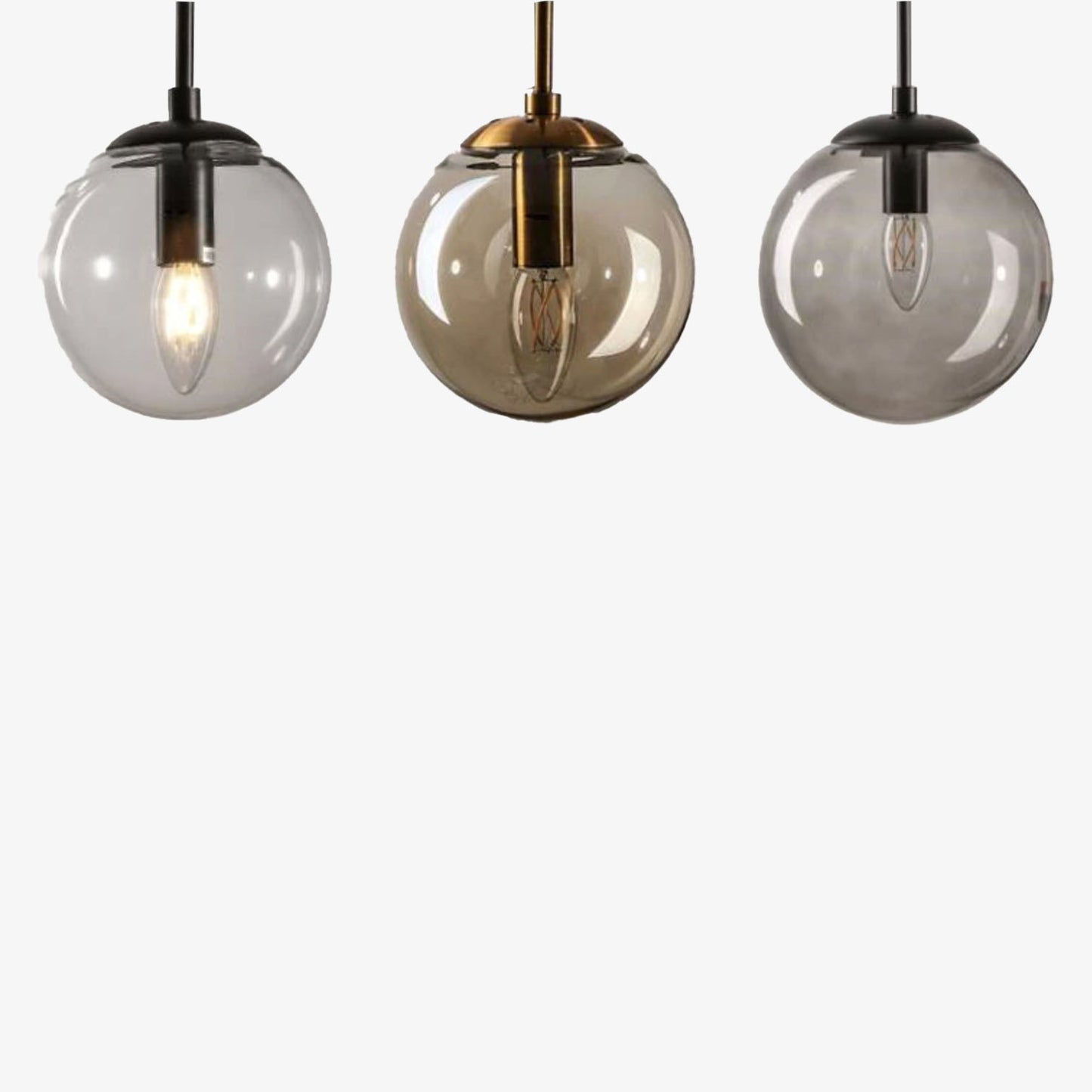 Wall Light Metal Frame with Nordic Glass Globe | Milvar