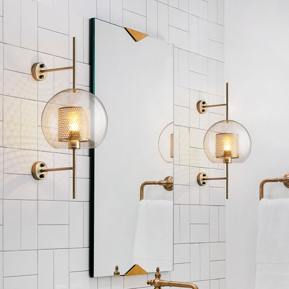 Wall Light Metal Glass Nordic Industrial Style | Onealor