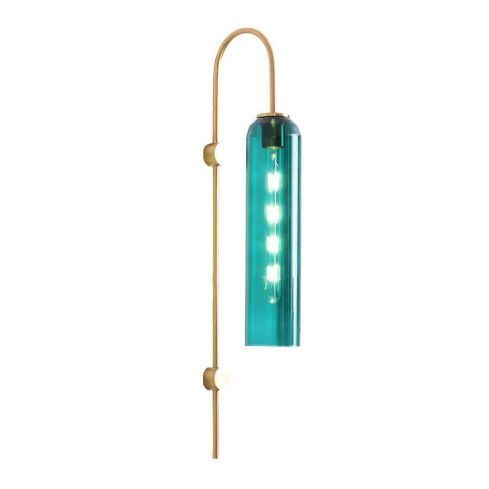 Wall Light Metal Gooseneck with Glass Shade Modern | Ervale