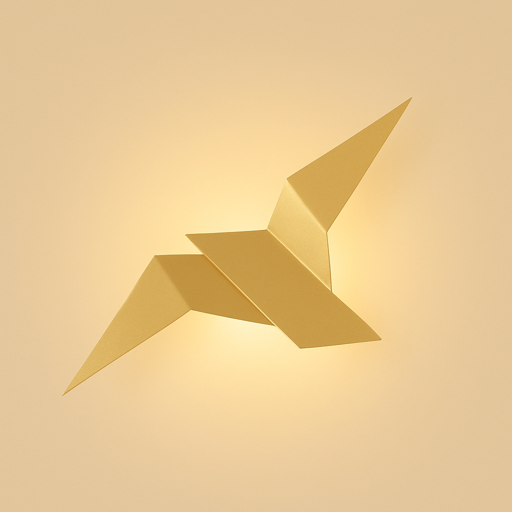 Wall Light Metal LED Origami in Nordic Style | Nailora