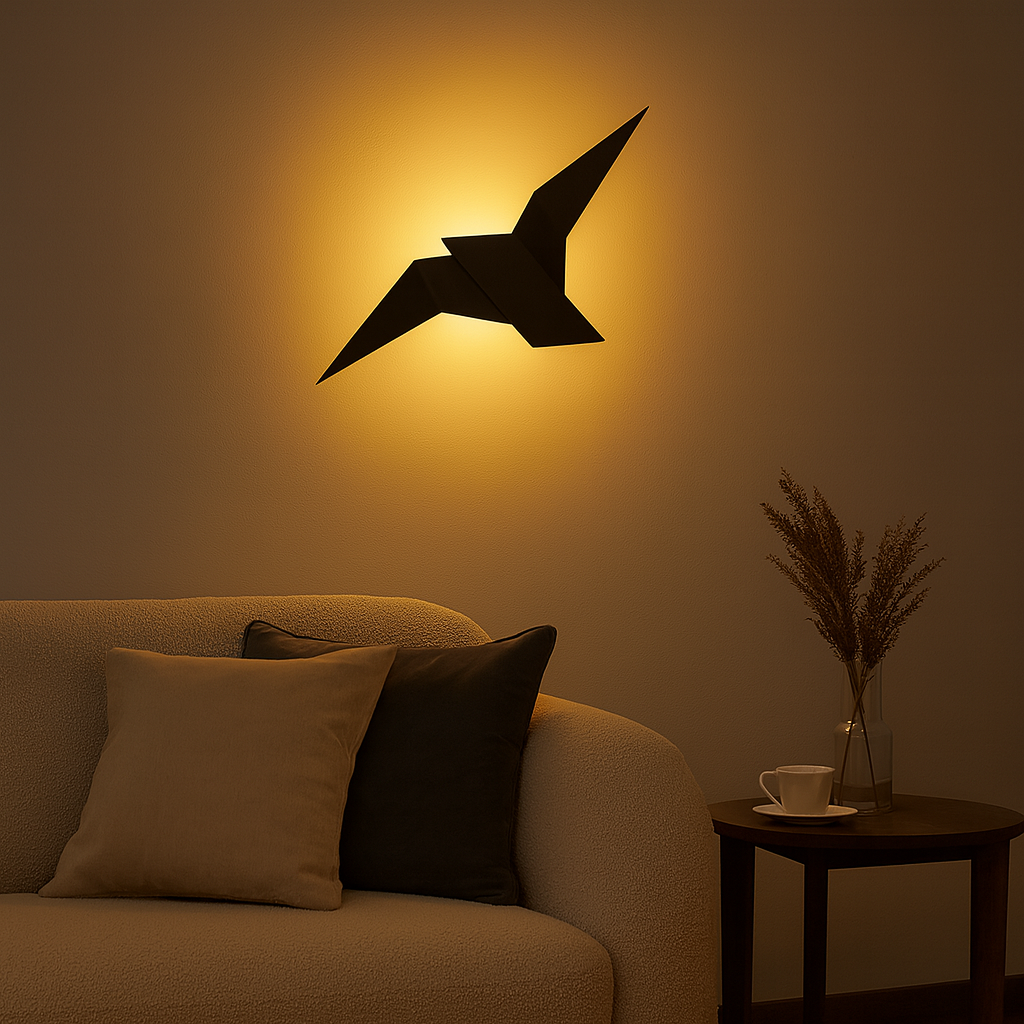 Wall Light Metal LED Origami in Nordic Style | Nailora