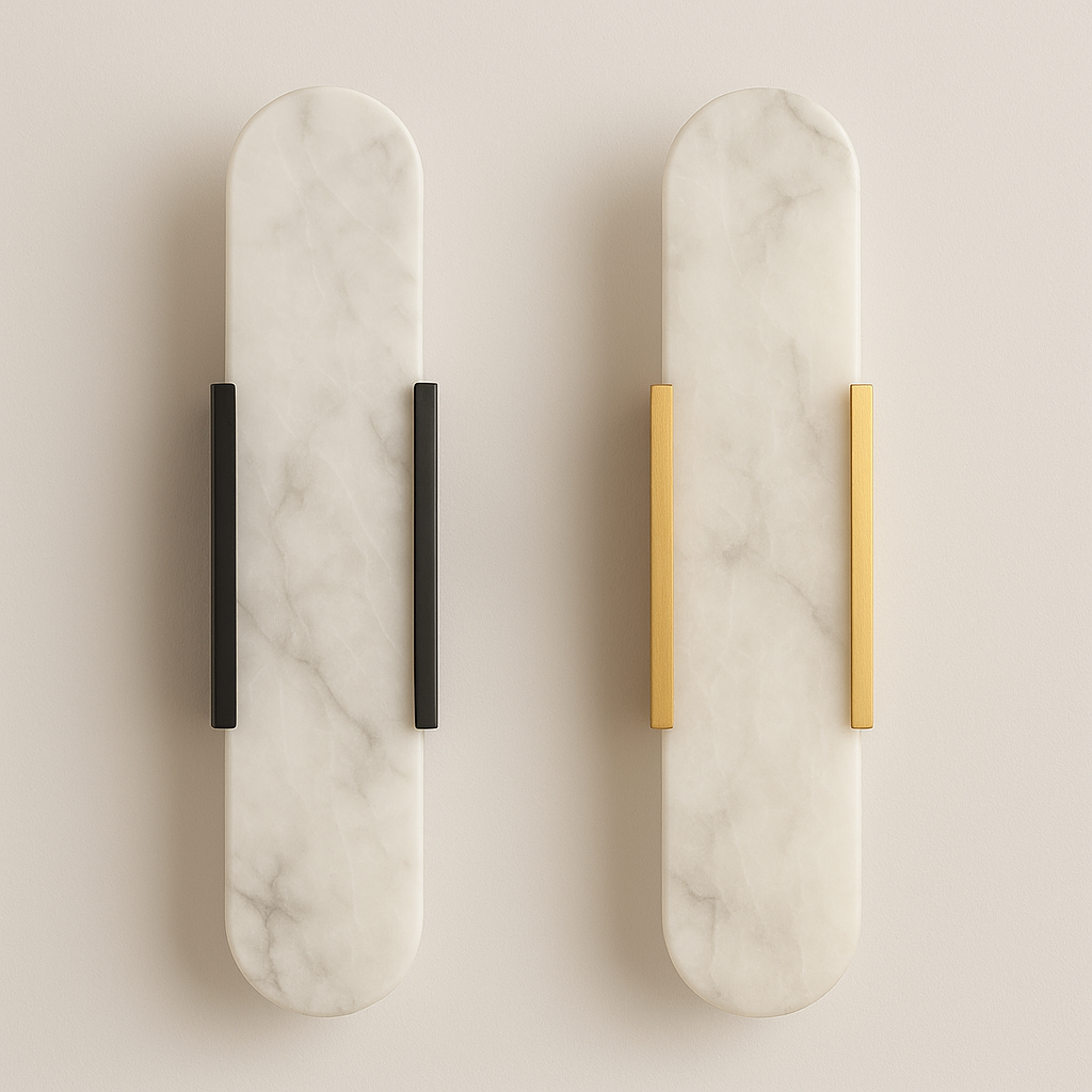 Wall Light Modern Marble Look with Dimmable LED | Crevalo