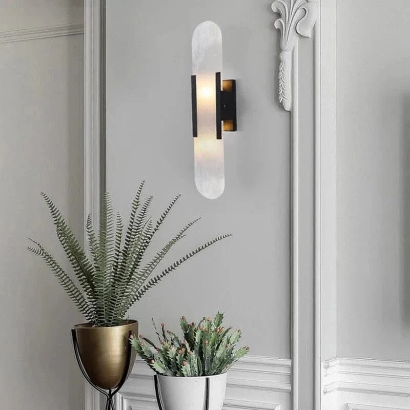 Wall Light Modern Marble Look with Dimmable LED | Crevalo