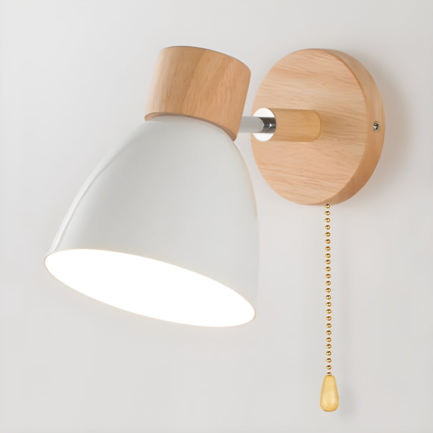 Wall Light Nordic Wooden Compact Switch | Dovira