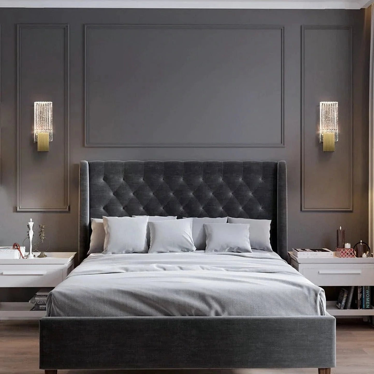 Wall Light Pleated Crystal in Modern Style | Celvian