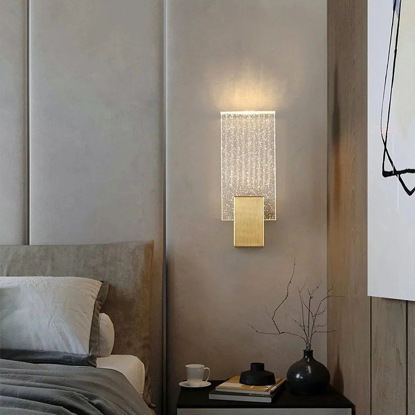 Wall Light Pleated Crystal in Modern Style | Celvian