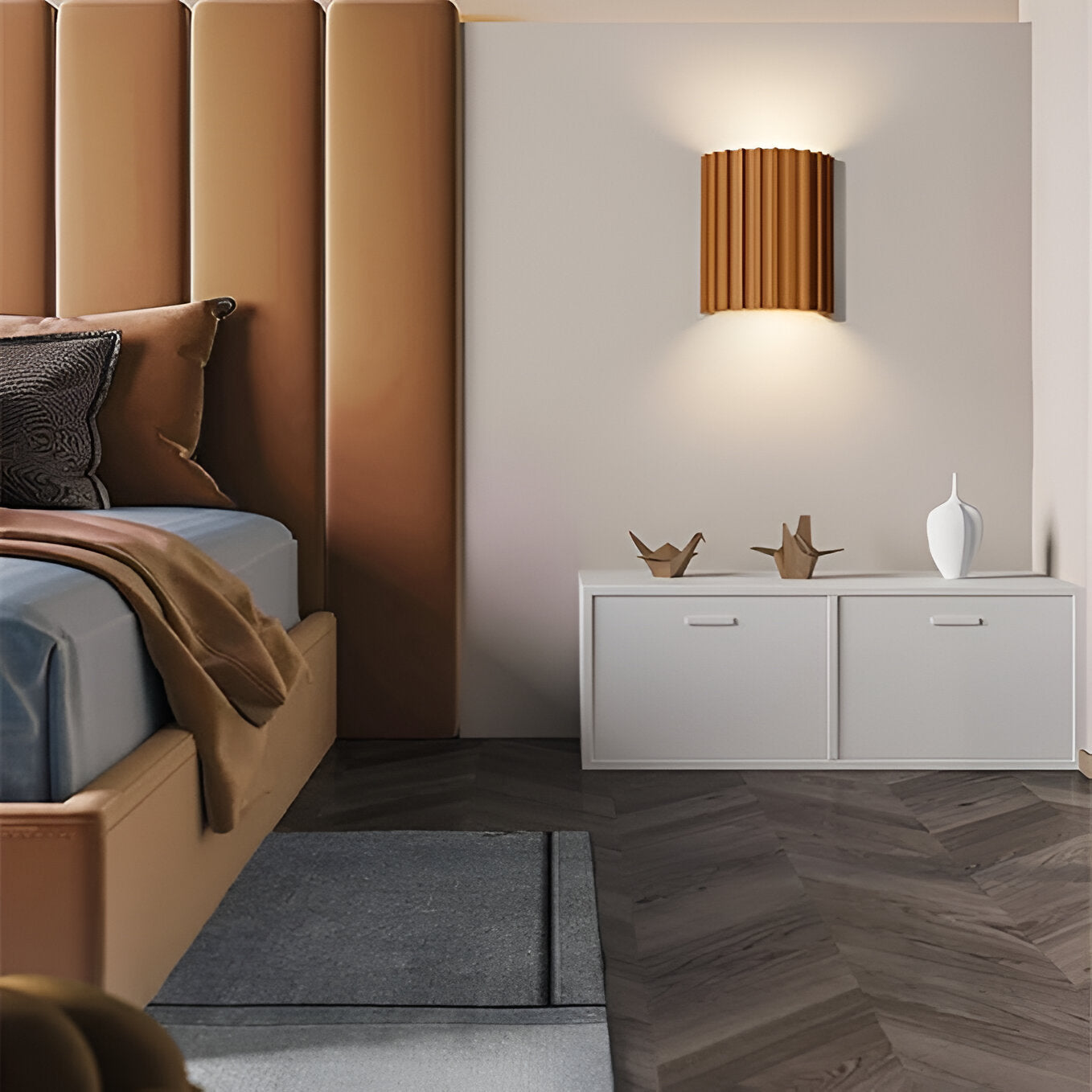 Wall Light Resin Body in Nordic Minimalist Style | Olmara