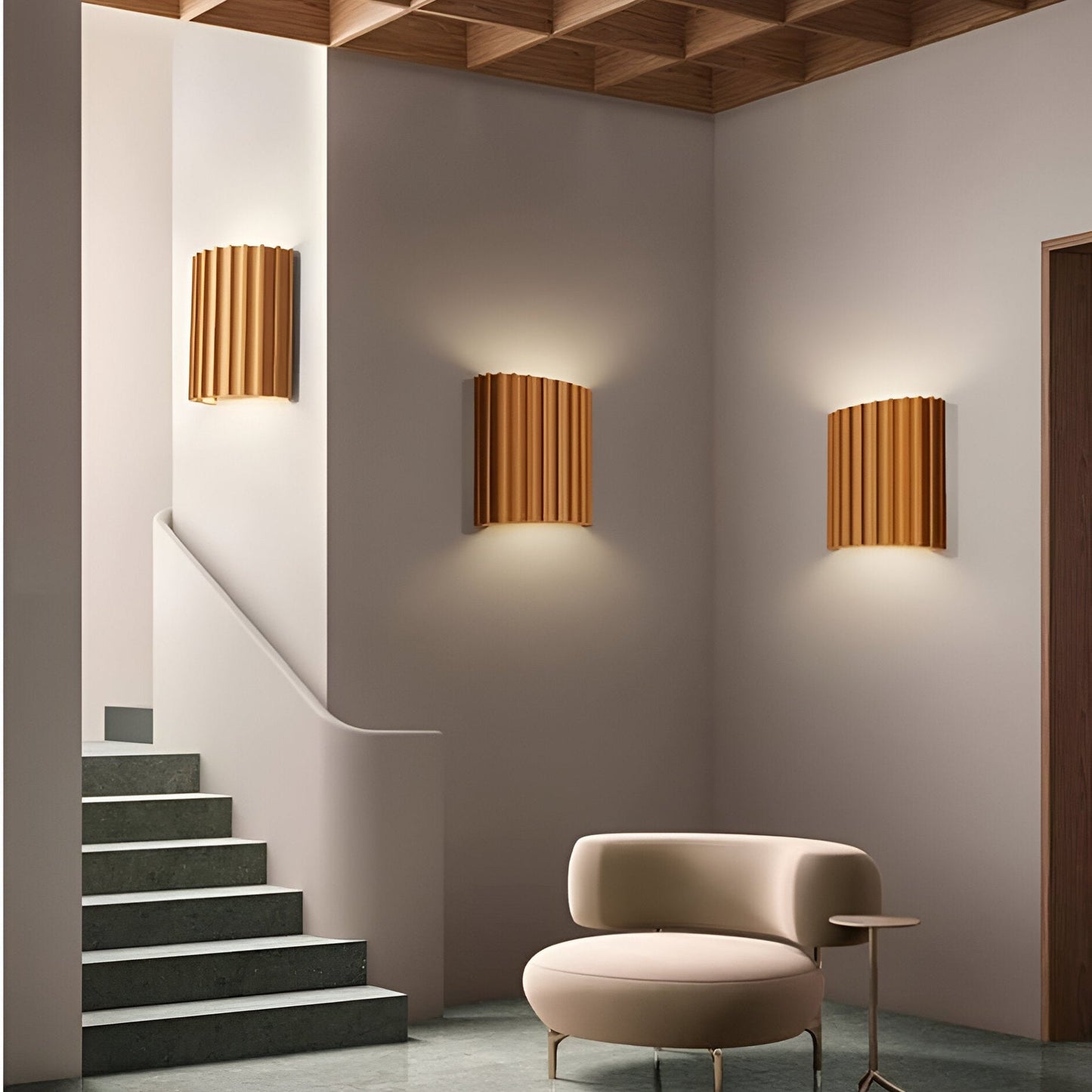 Wall Light Resin Body in Nordic Minimalist Style | Olmara