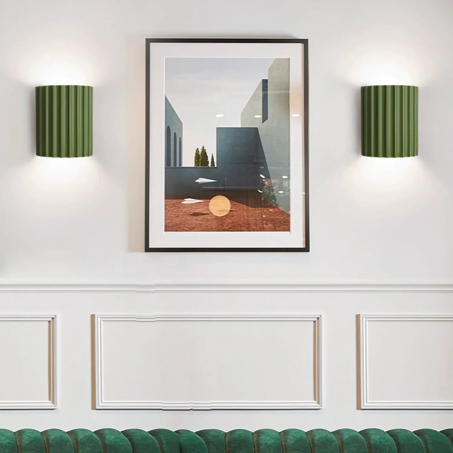 Wall Light Resin Body in Nordic Minimalist Style | Olmara