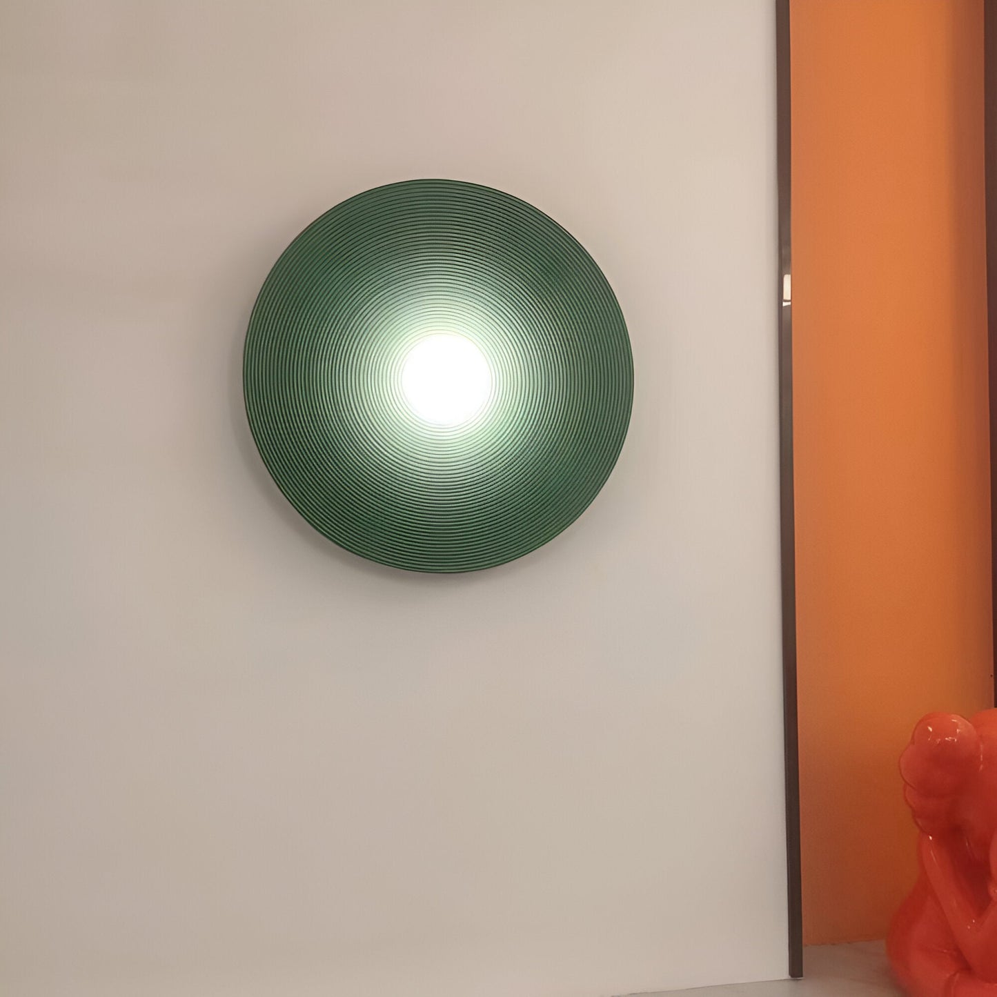 Wall Light Resin Round Retro Japandi Style | Nerivo