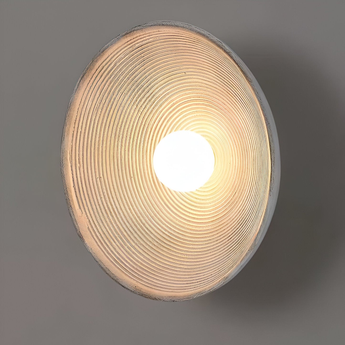 Wall Light Resin Round Retro Japandi Style | Nerivo