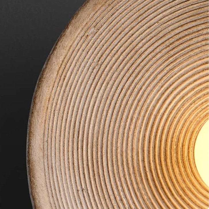 Wall Light Resin Round Retro Japandi Style | Nerivo