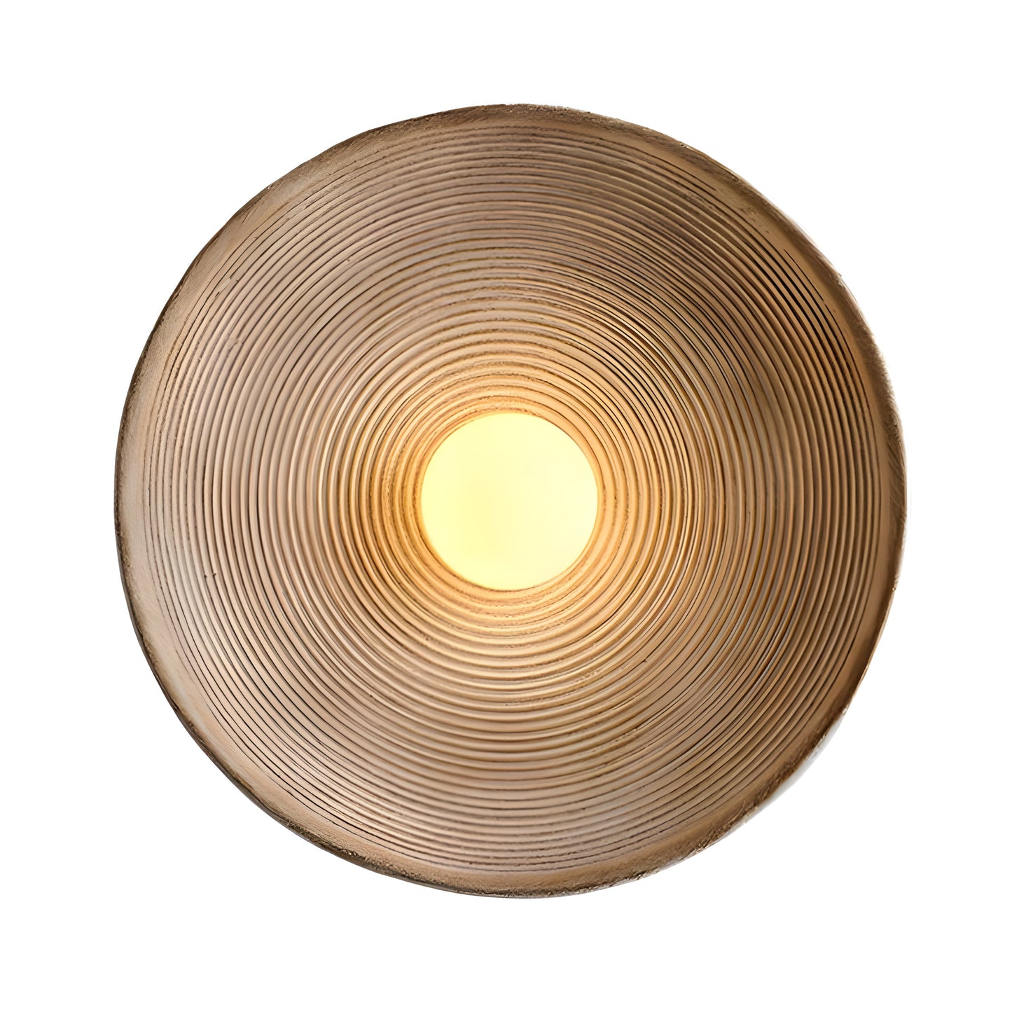 Wall Light Resin Round Retro Japandi Style | Nerivo